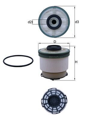 Mahle KX385D Fuel Filter - 1