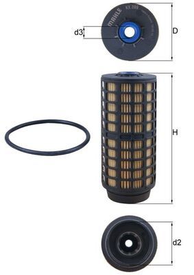 Mahle KX399D Fuel Filter - 1