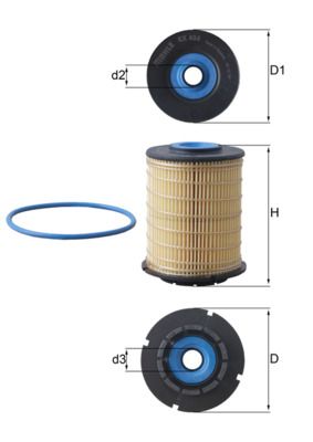 Mahle KX404D Fuel Filter - 1