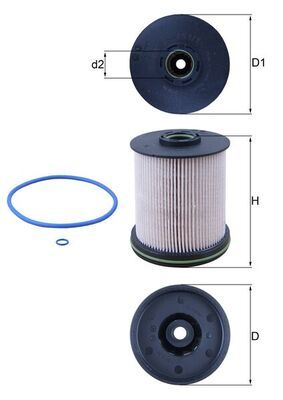 Mahle KX491/1D Fuel Filter - 1