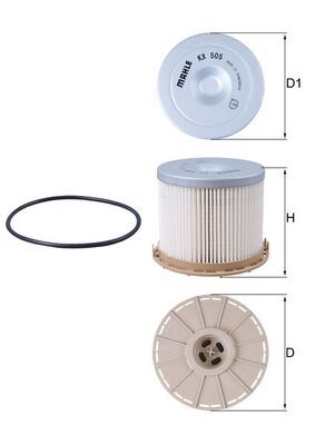 Mahle KX505D Fuel Filter - 1