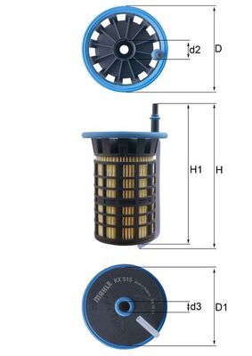 Mahle KX515 Fuel Filter - 1