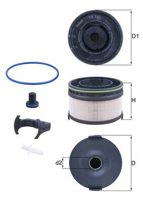 Mahle KX533KIT Fuel Filter - 1