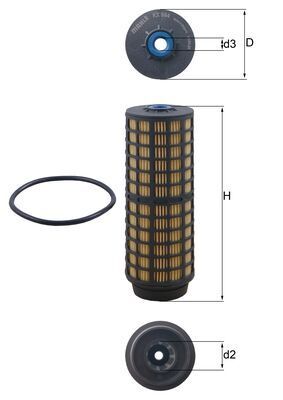 Mahle KX564D Fuel Filter - 1