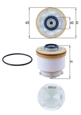 Mahle KX586D Fuel Filter - 1