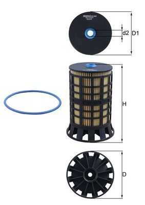 Mahle KX606D Fuel Filter - 1