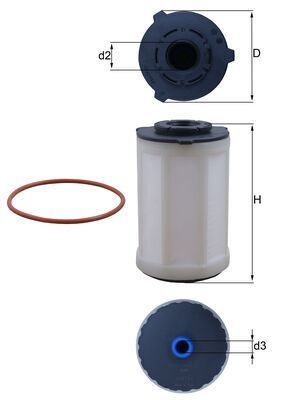 Mahle KX655D Fuel Filter - 1