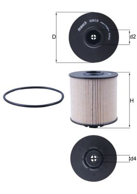 Mahle KX67/2D Fuel Filter - 1