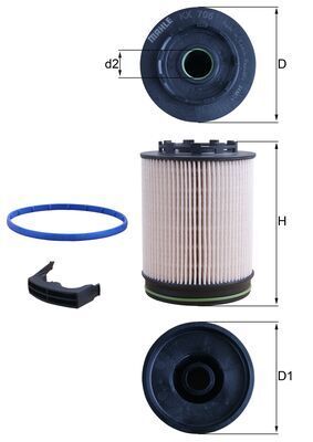 Mahle KX705D Fuel Filter - 1