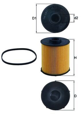 Mahle KX70D Fuel Filter - 1
