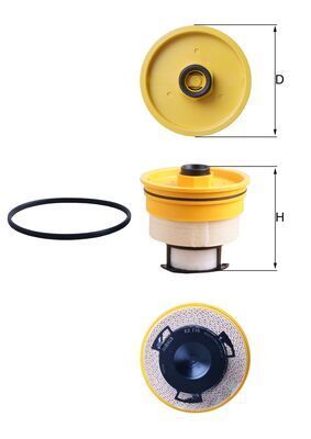 Mahle KX716D Fuel Filter - 1