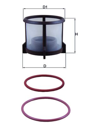 Mahle KX72D2 Fuel Filter - 1