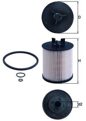 Mahle KX86/1D Fuel Filter - 1