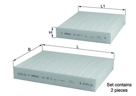 Mahle LA191/S Filter, cabin air - 1