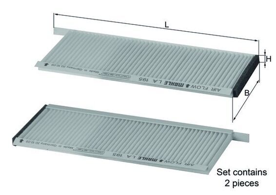 Mahle LA195/S Filter, cabin air - 1