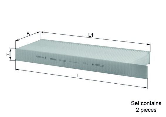 Mahle LA428/S Filter, cabin air - 1