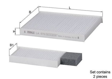 Mahle LA570/S Filter, cabin air - 1