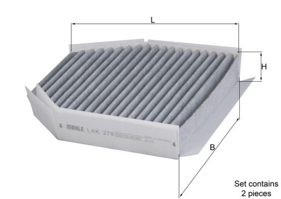 Mahle LAK278/S Filter, cabin air - 1