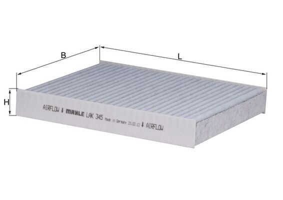 Mahle LAK345 Filter, cabin air - 1