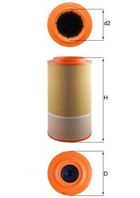 Mahle LX1024 Air Filter - 1