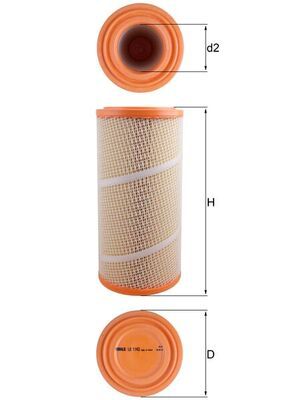 Mahle LX1142 Air Filter - 1