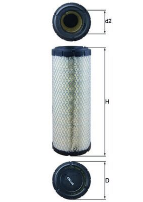 Mahle LX1240 Air Filter - 1