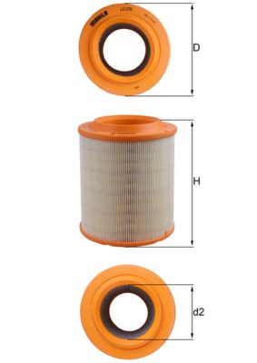 Mahle LX1275 Air Filter - 1