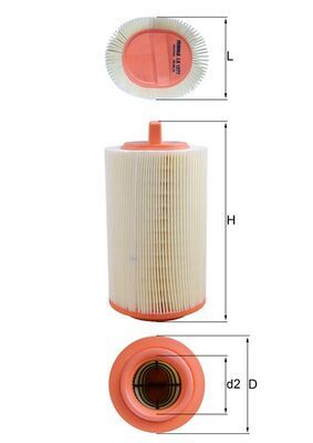 Mahle LX1277 Air Filter - 1