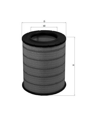Mahle LX1281 Air Filter - 1