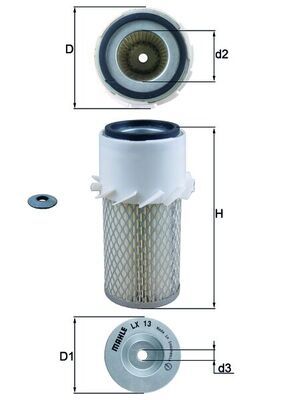 Mahle LX13A Air Filter - 1