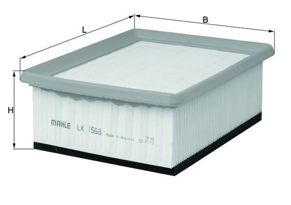Mahle LX1568 Air Filter - 1
