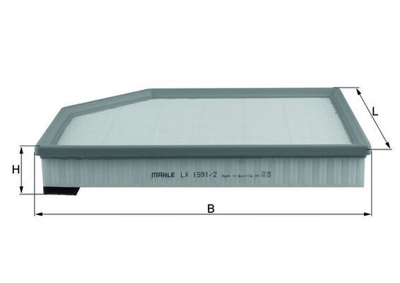 Mahle LX1591/2 Air Filter - 1