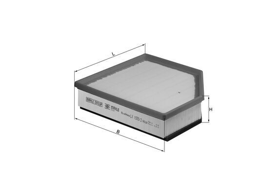Mahle LX1593/2 Air Filter - 1
