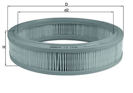 Mahle LX1638 Air Filter - 1