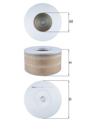 Mahle LX1641 Air Filter - 1