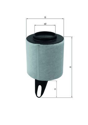 Mahle LX1650 Air Filter - 1