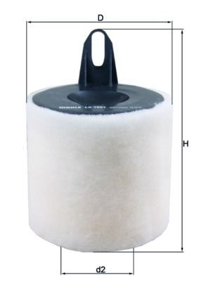 Mahle LX1651 Air Filter - 1
