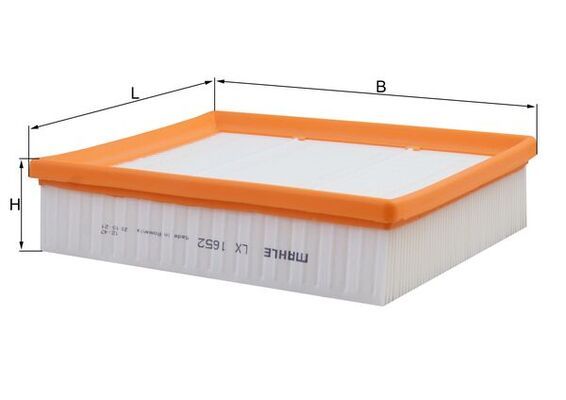 Mahle LX1652 Air Filter - 1