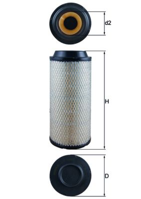 Mahle LX1687 Air Filter - 1