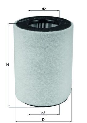 Mahle LX1792 Air Filter - 1
