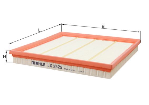 Mahle LX2525 Air Filter - 1