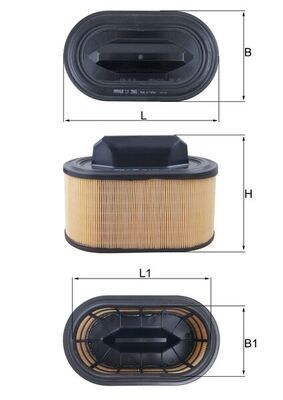 Mahle LX2966 Air Filter - 1