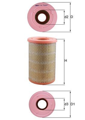 Mahle LX2968 Air Filter - 1