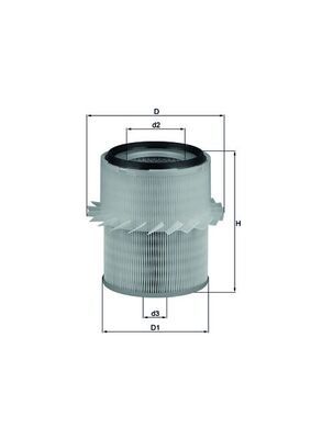 Mahle LX673 Air Filter - 1