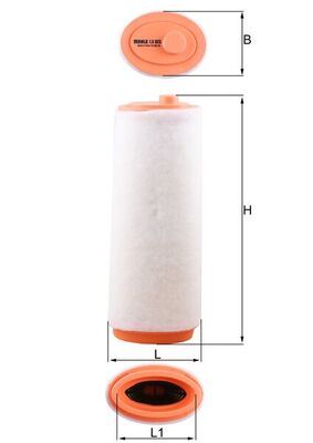 Mahle LX823 Air Filter - 1