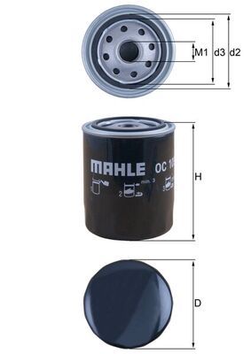 Mahle OC105 Oil Filter - 1