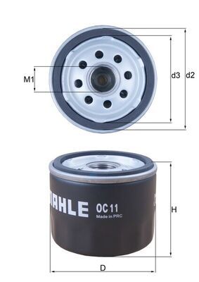 Mahle OC11 Oil Filter - 1