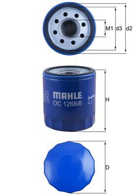 Mahle OC1268/8 Oil Filter - 1