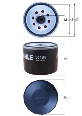 Mahle OC1565 Oil Filter - 1