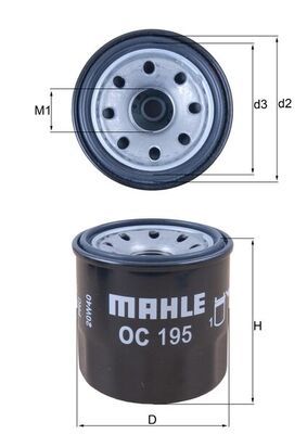 Mahle OC195 Oil Filter - 1